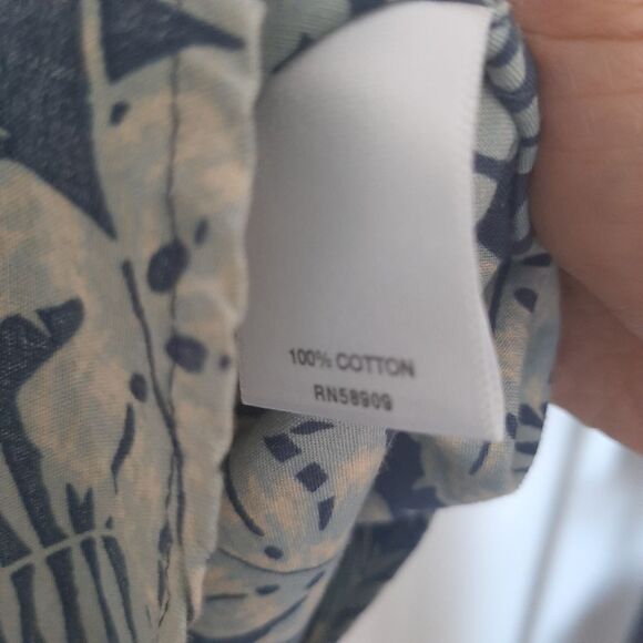 ROWM Hawaiian Button Down Shirt 100% Cotton Beach Coastal XXL - Picture 7 of 9